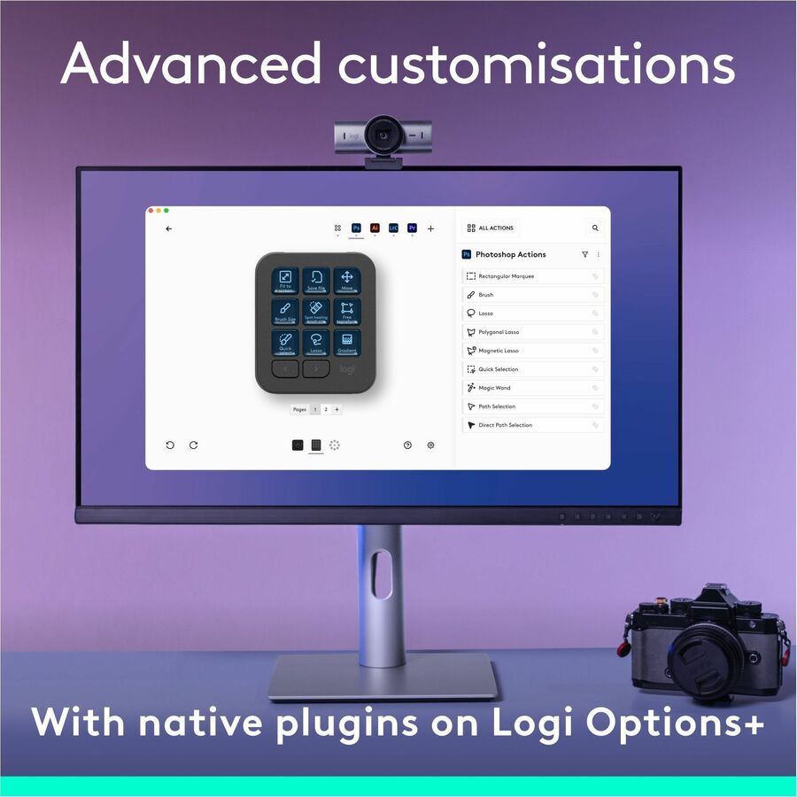 Thumbnail 6 of 12 for Logitech MX Creative Console, Programmable Keypad With 9 Customizable LCD Keys and Control Dial for Graphic Design,