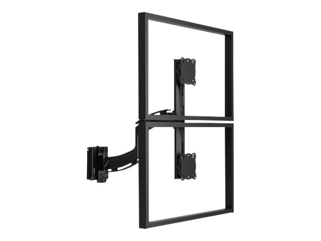 Chief Kontour K4 1x2 Vertical Dual Display Wall Mount - For Monitors up to 24" - Black