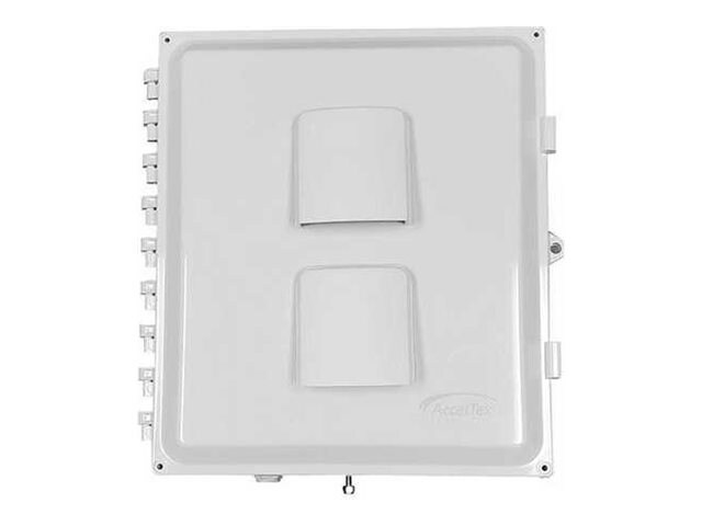 AccelTex Solutions wireless access point enclosure - 14"x12"x6", heated and cooled PoE, with cord grip
