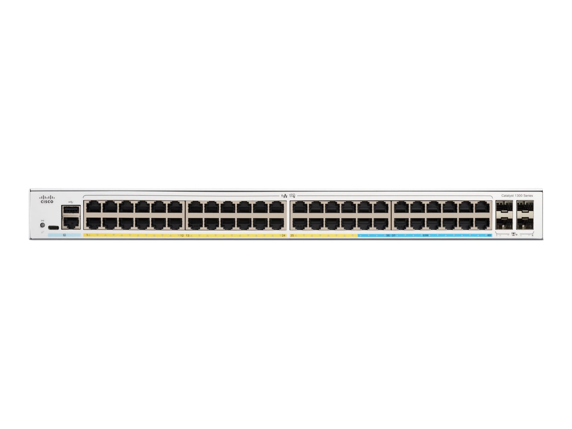 Cisco Catalyst 1300-48P-4X - switch - 48 ports - managed - rack-mountable