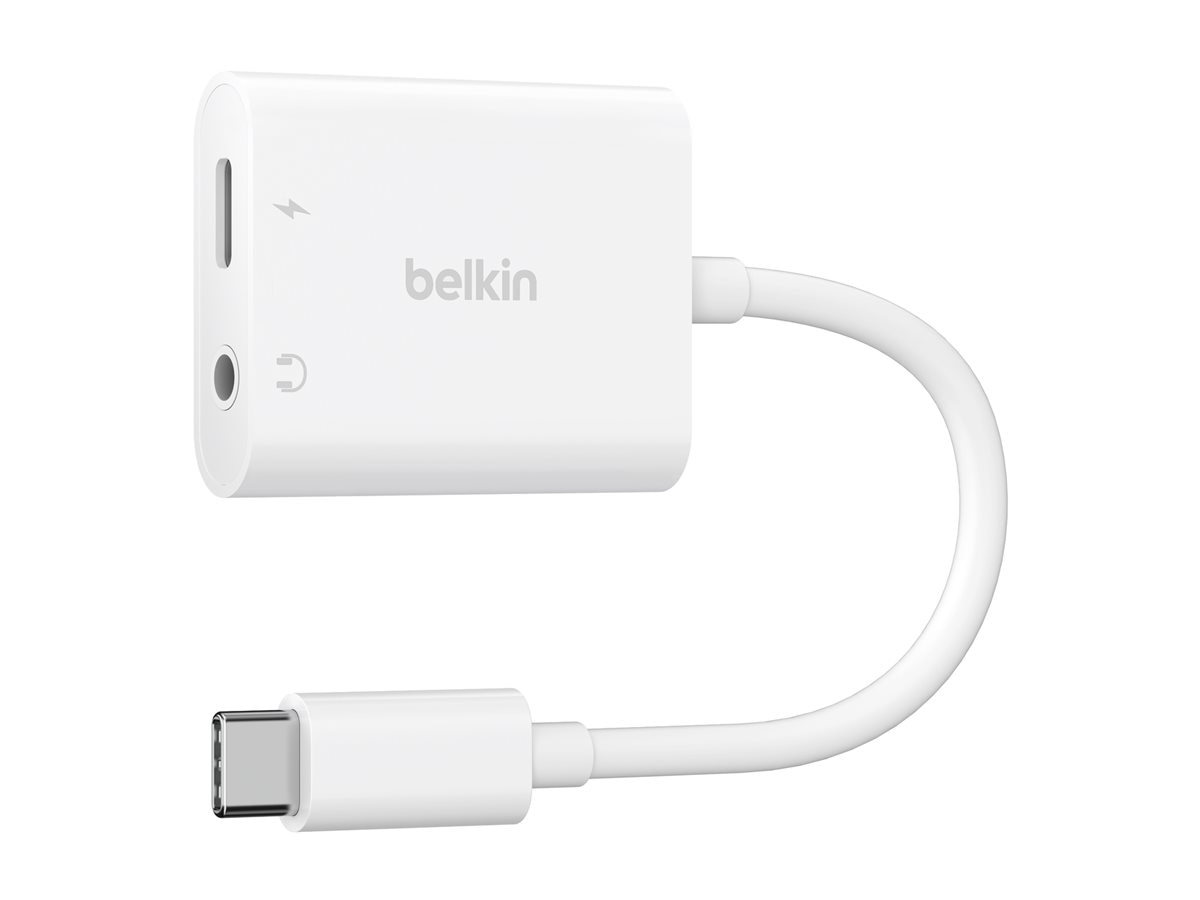 Belkin RockStar USB-C to headphone jack / charging adapter - audio / USB