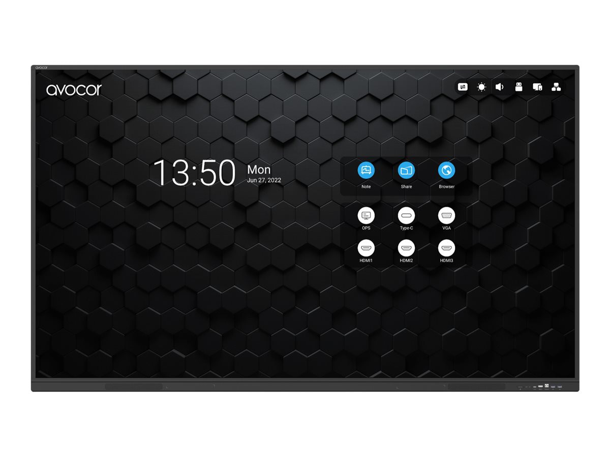 Avocor AVS-8610E S Series - 86" LED-backlit LCD display - 4K - for interactive communication