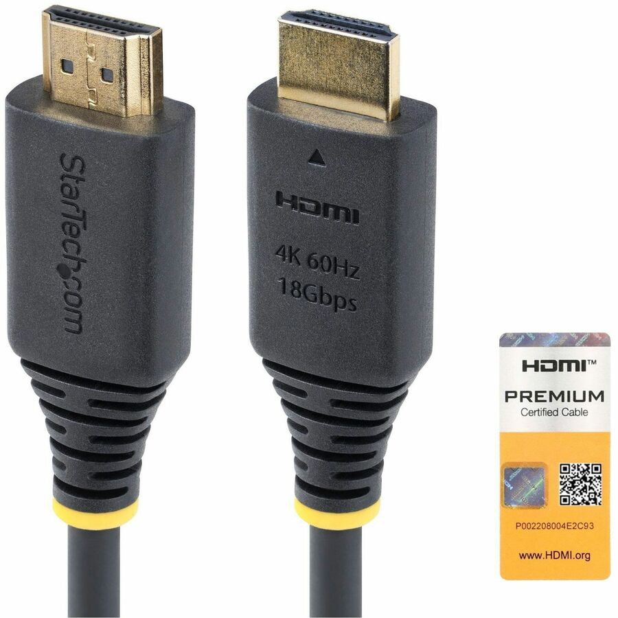 StarTech.com 10ft (3m) Premium Certified High Speed HDMI Cable, 4K 60Hz/144