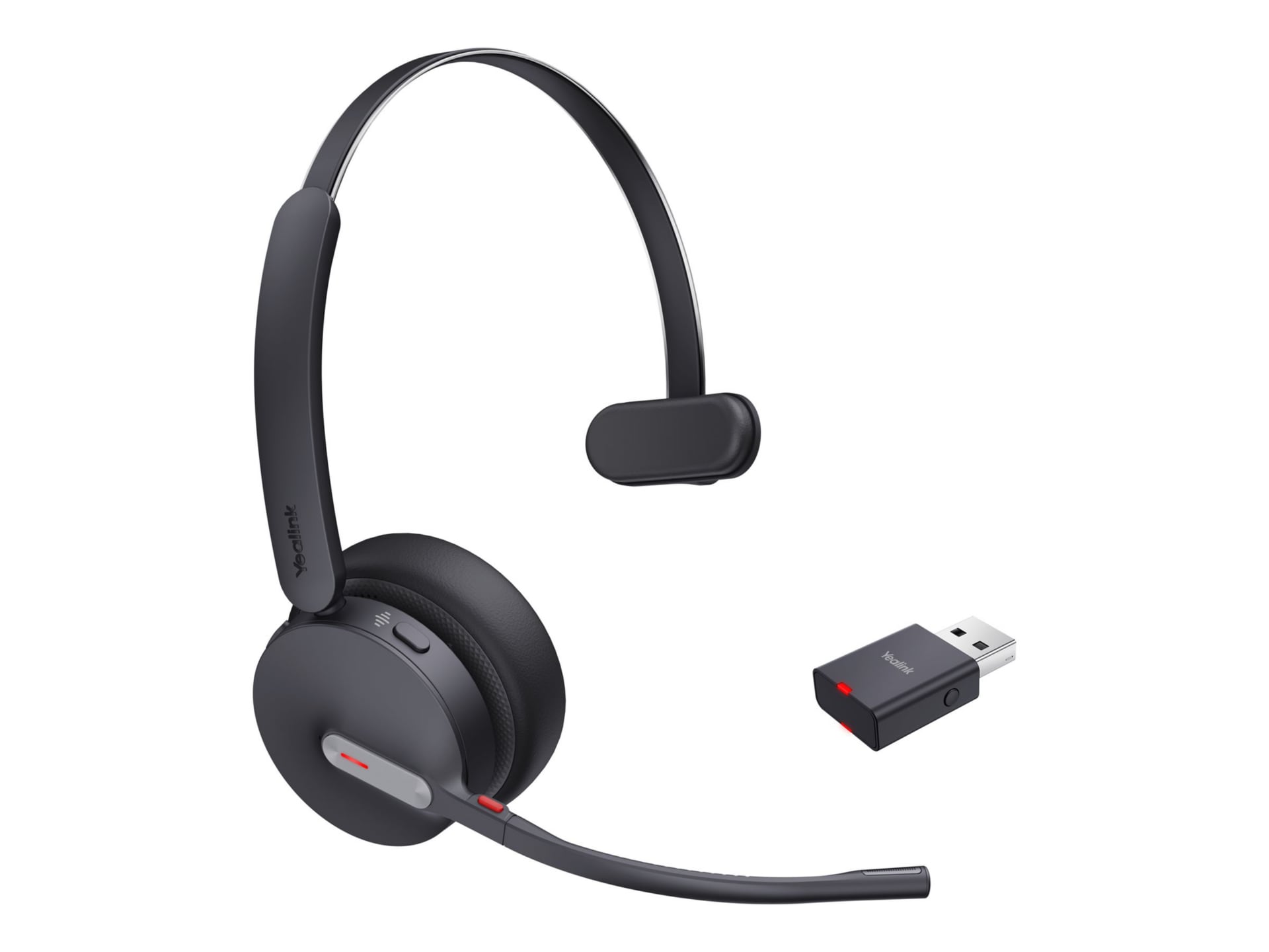 Yealink WH64 Hybrid Mono - Monaural Wireless Headset - Dongle - Teams