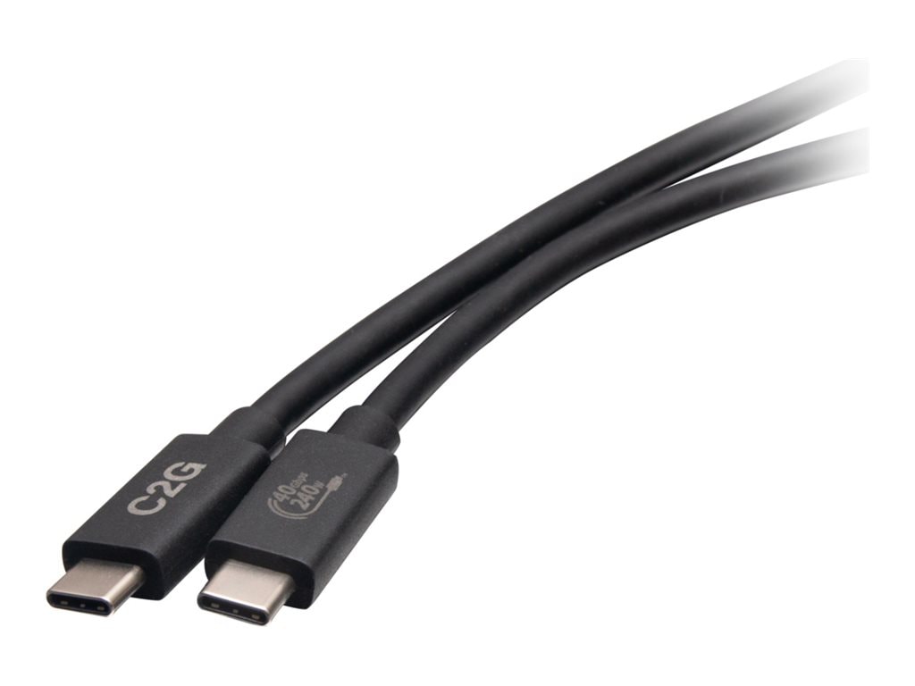 C2G 3.3ft (1m) USB 4.0 USB-C to C (48V 5A) 240W Charging Cable-Black - USB-