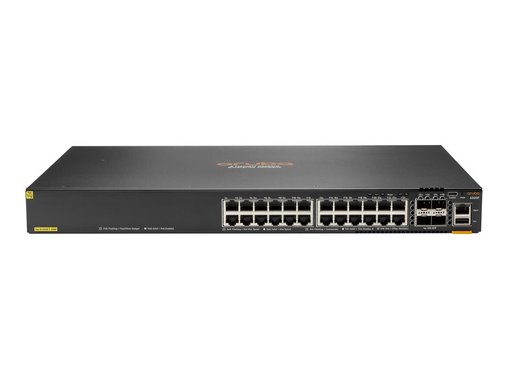 HPE Aruba CX 6200F - switch - horizontal surface mounting only - 24 ports -