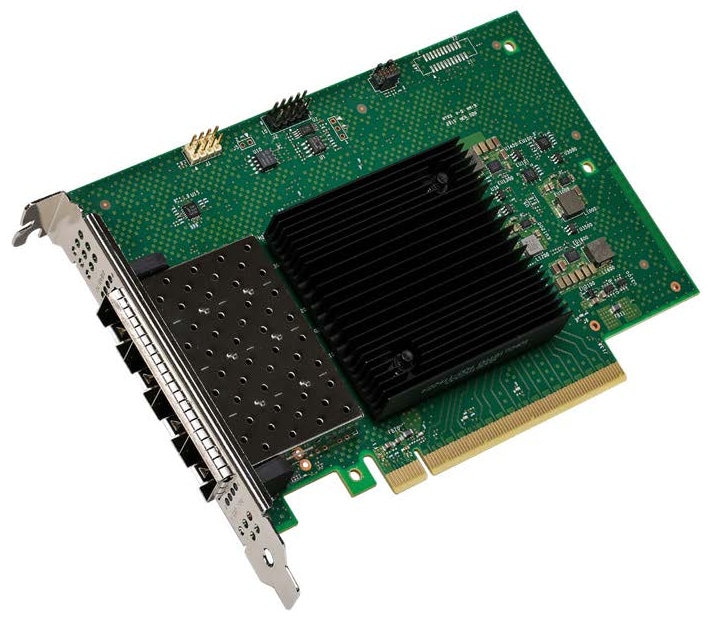 Intel E810-DA4 - network adapter - PCIe 4.0 x16 - 10/25 Gigabit SFP28 x 4