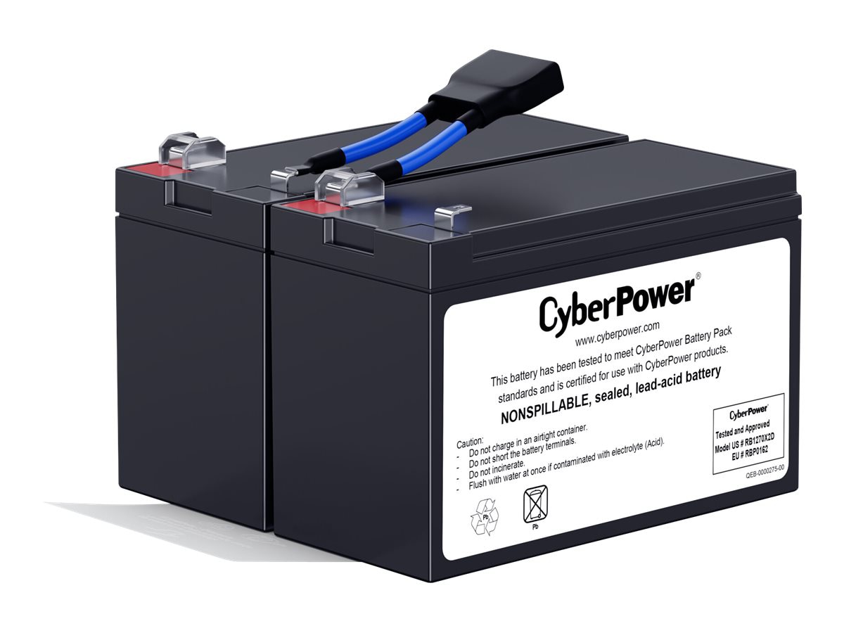 CyberPower RB1270X2D - UPS battery - lead acid - 7 Ah