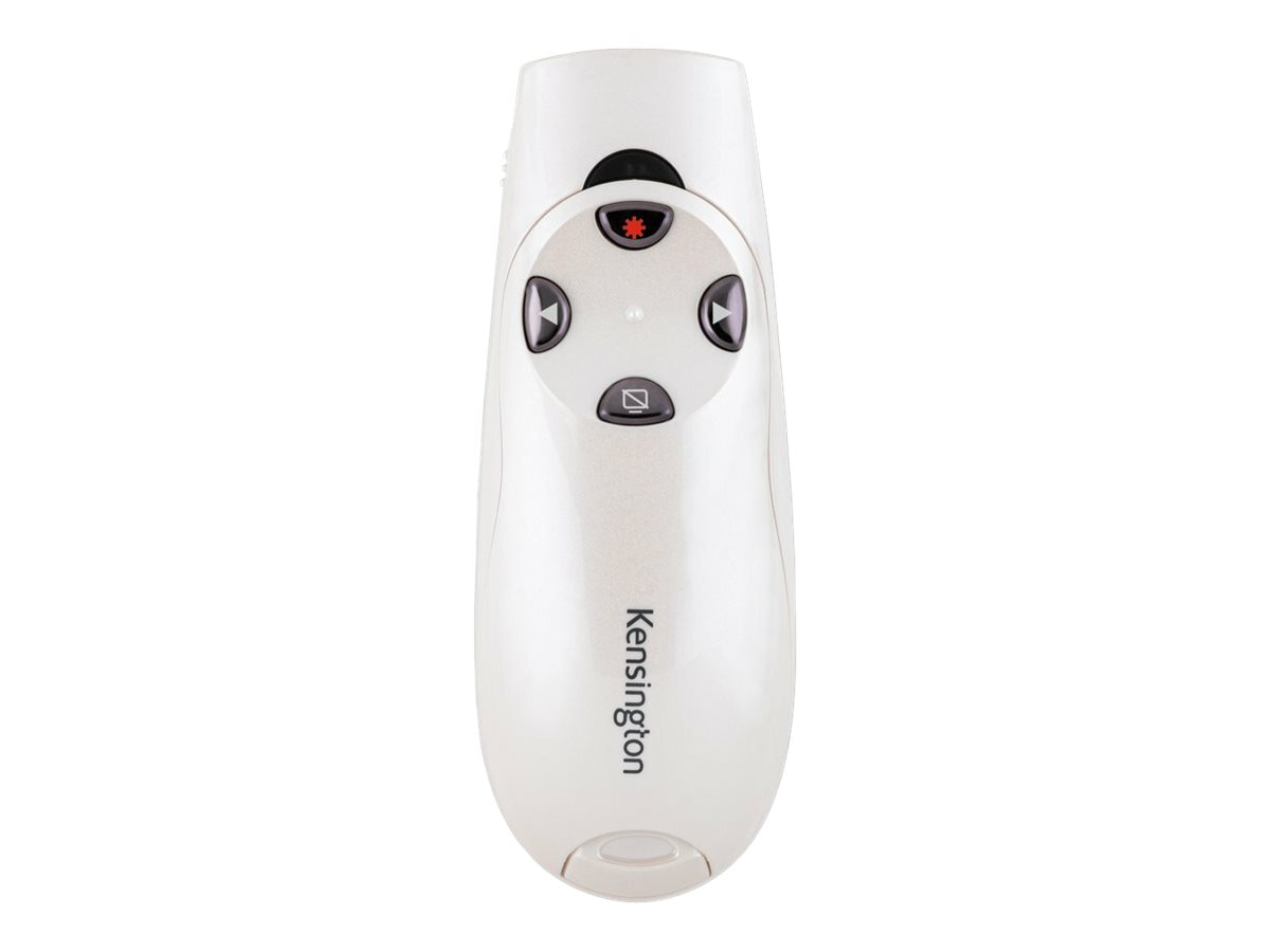 Kensington Presenter Expert Wireless with Red Laser - Pearl White presentation remote control - pearl white