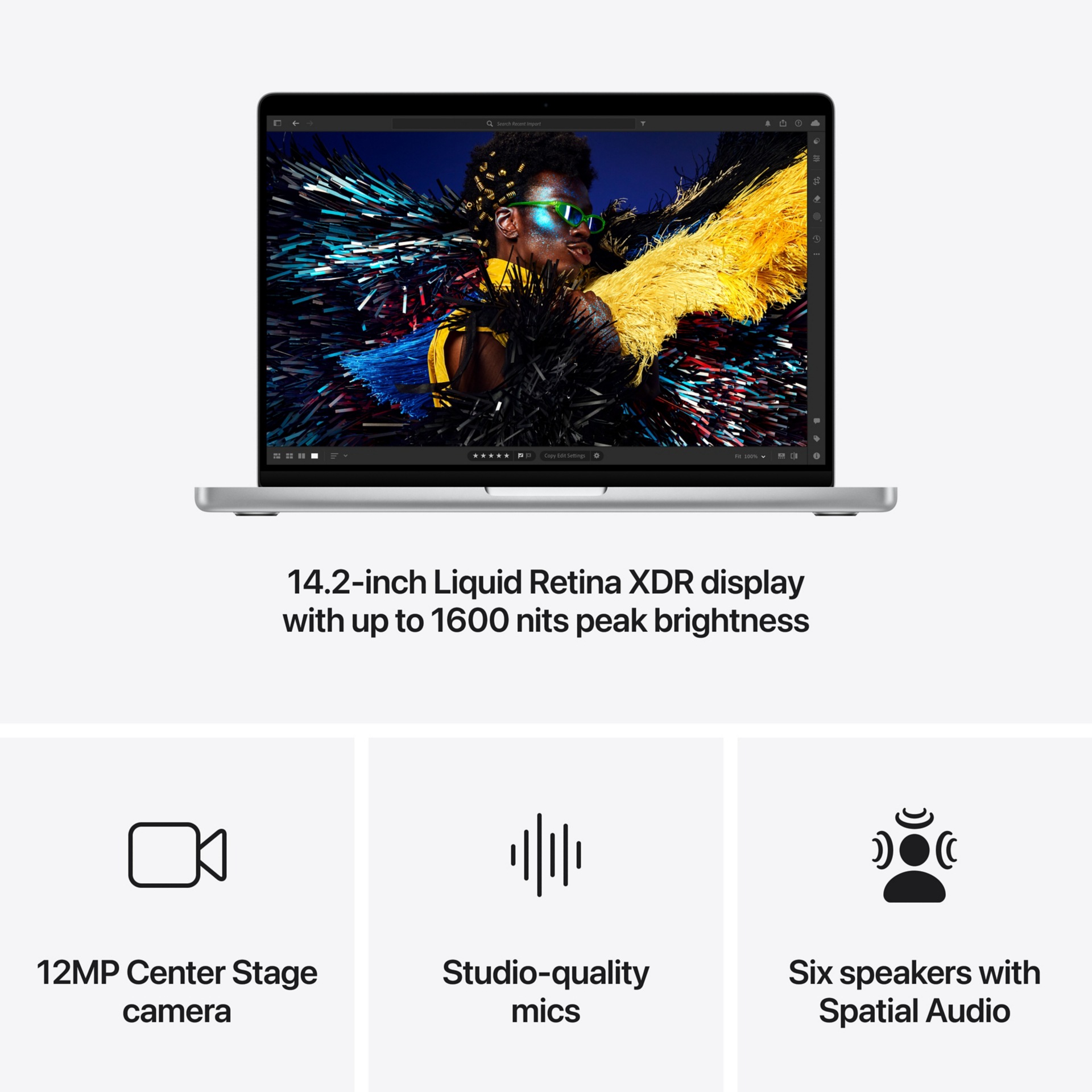 Thumbnail 6 of 8 for Apple MacBook Pro - 14" - M4 Max - 16‑core CPU - 40‑core GPU - 48 GB RAM - 4 TB SSD - Silver