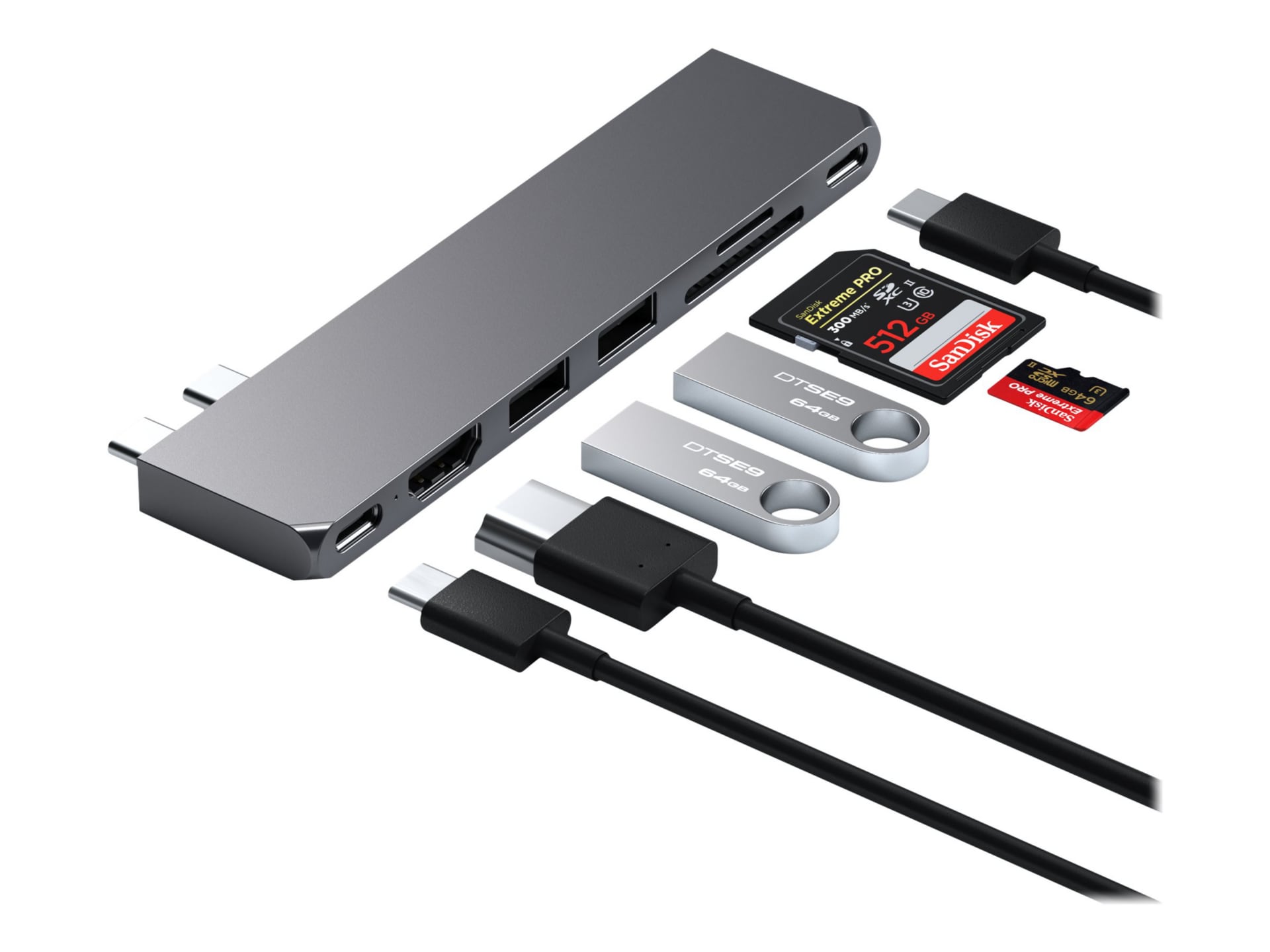 Satechi Pro Hub Slim - station d'accueil - USB-C x 2 - HDMI