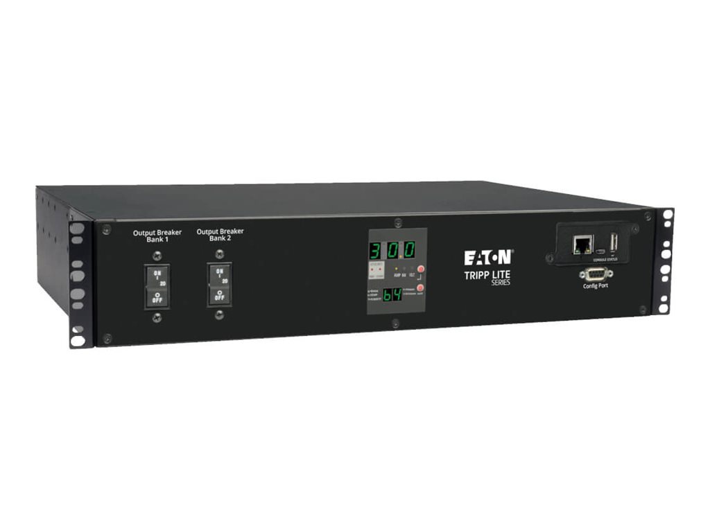 Eaton Tripp Lite Series PDU Switched ATS 208V 30A 16 C13; 2 C19; 1 L6-30R Horizontal 2U - horizontal rackmount - power