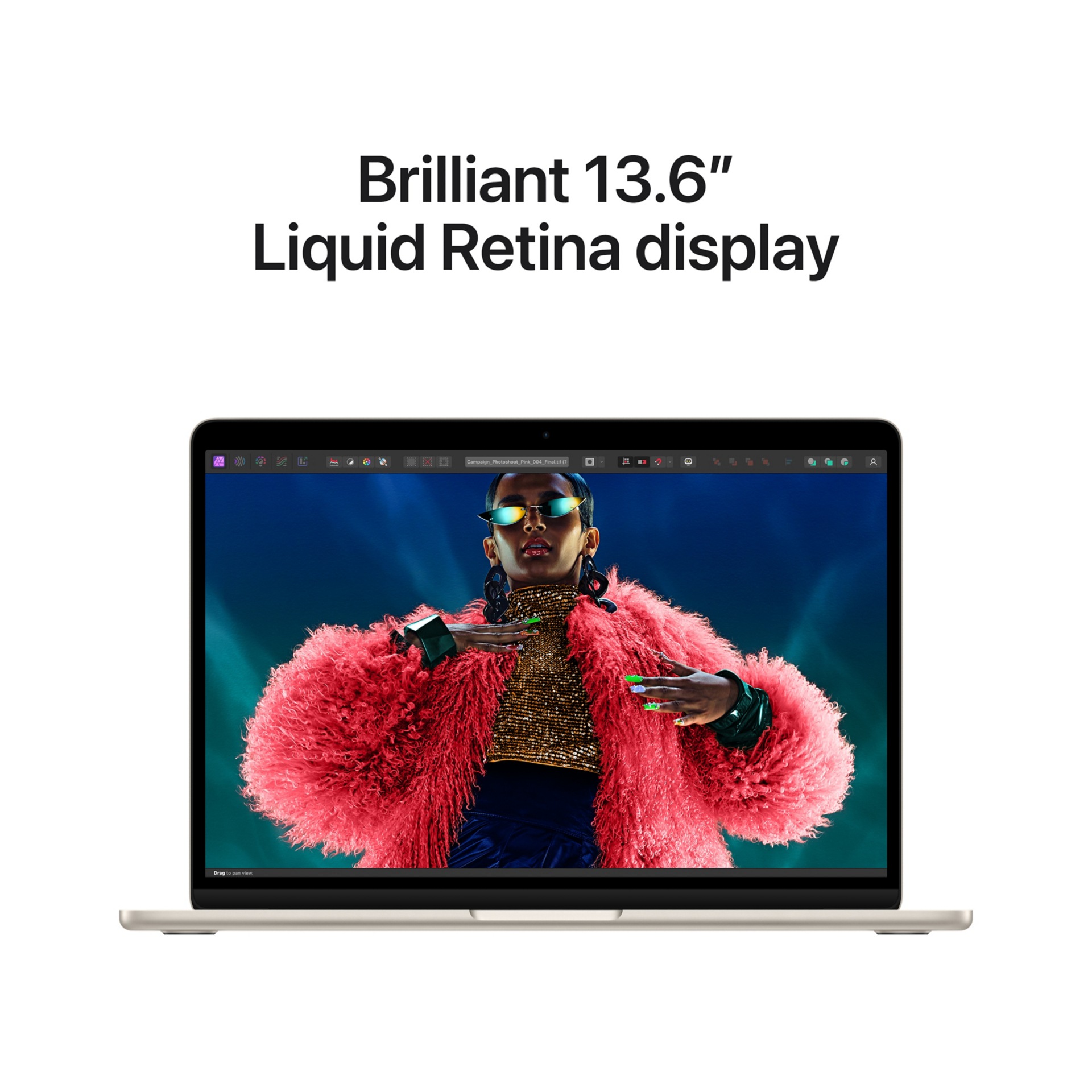 Thumbnail 5 of 9 for Apple MacBook Air - 13" - M3 - 8‑core CPU - 10‑core GPU - 16 GB RAM - 2 TB SSD - Starlight