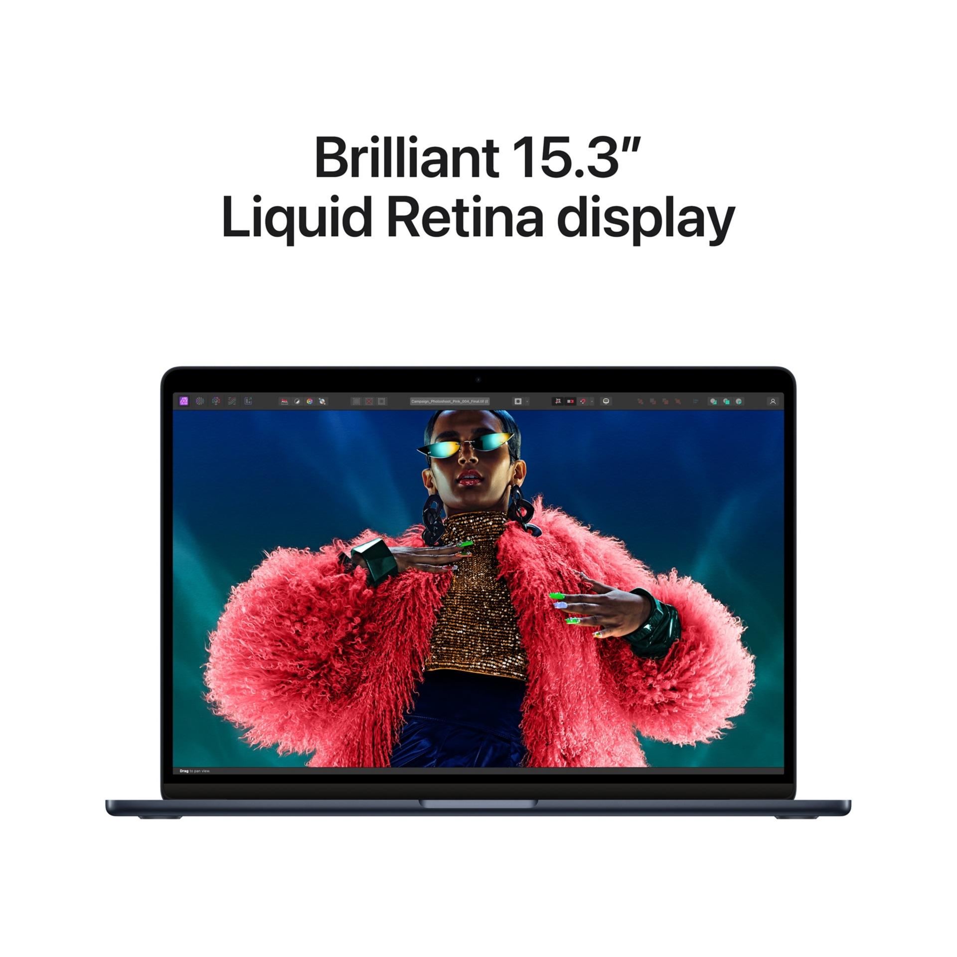 Thumbnail 5 of 9 for Apple MacBook Air - 15" - M3 - 8‑core CPU - 10‑core GPU - 24 GB RAM - 256 GB SSD - Midnight
