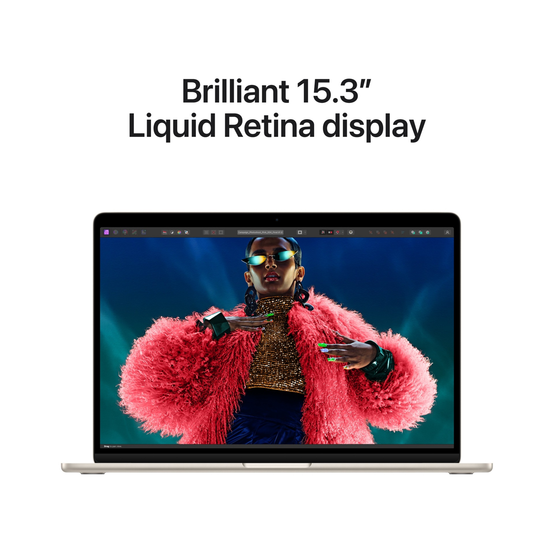 Thumbnail 5 of 9 for Apple MacBook Air - 15" - M3 - 8‑core CPU - 10‑core GPU - 16 GB RAM - 512 GB SSD - Starlight