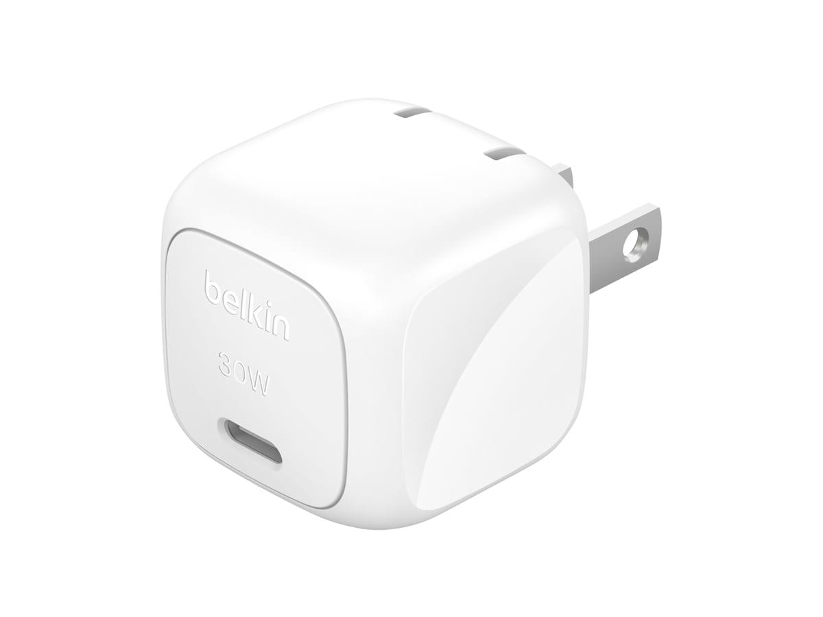 Belkin 30W Portable USB-C Wall Charger - 1xUSB-C (30W) - Fast Charge - Powe