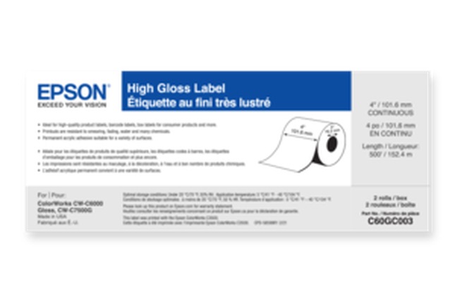 Epson Premium - label continuous paper - matte - 2 roll(s) - Roll (10.2 cm x 158.5 m)
