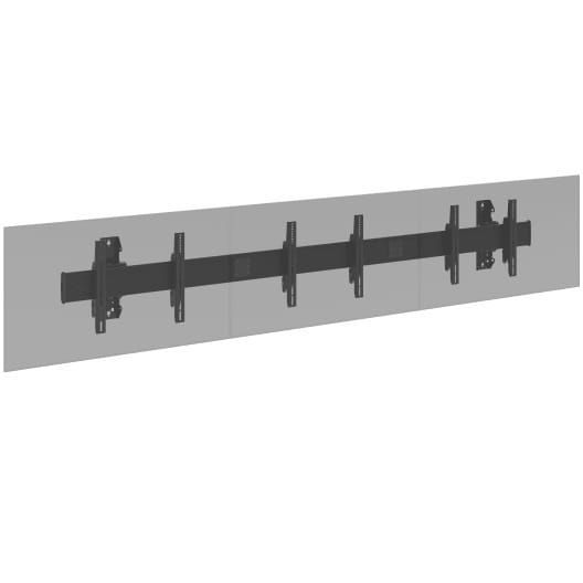 Chief Fusion Large 3x1 Modular Menu Board Wall Mount - For Displays 40-55" - Black