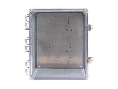 Ventev network device enclosure - NEMA, with clear door , latch lock, 12"x10"x6"