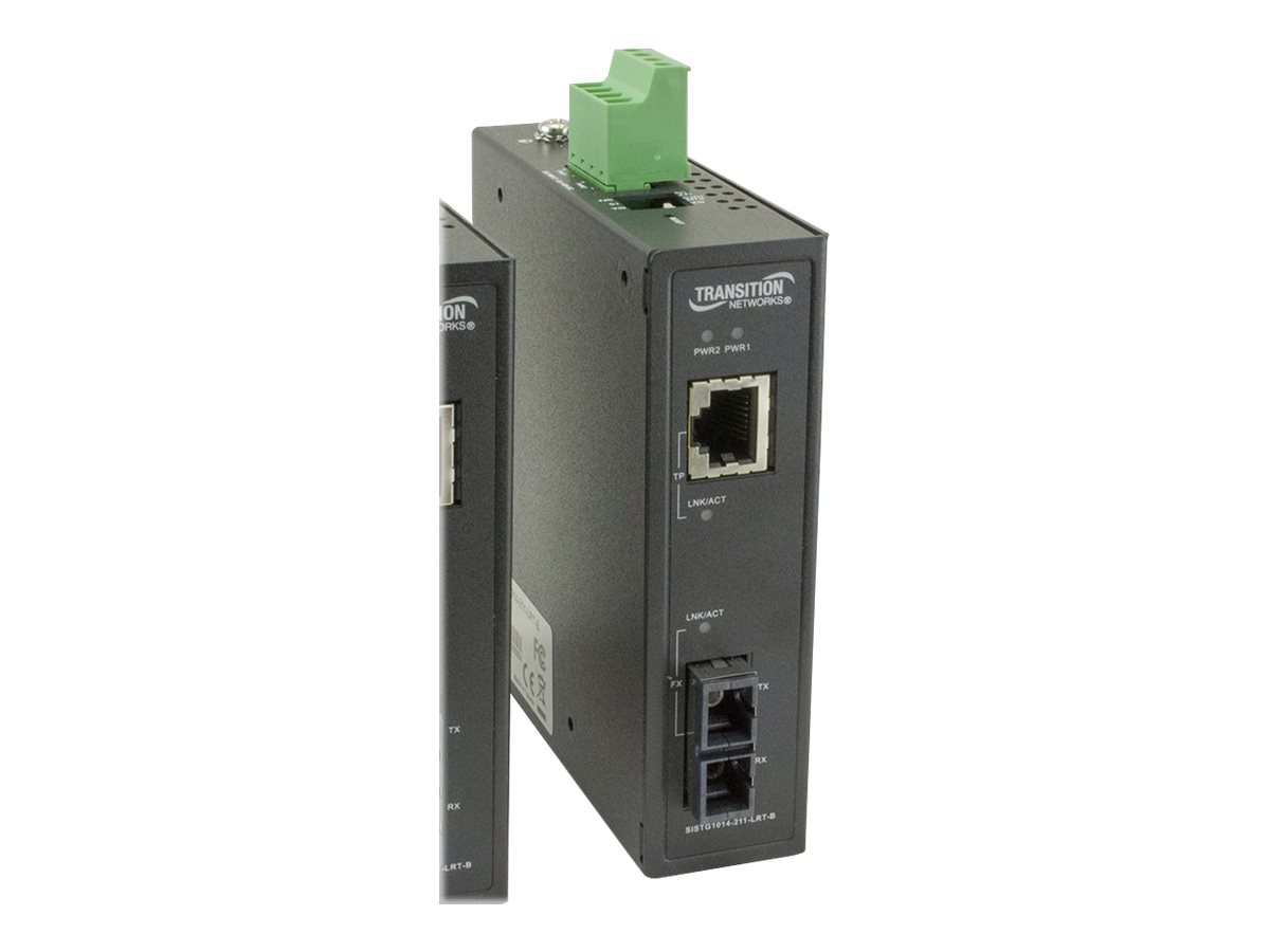 Transition Networks Unmanaged Hardened - fiber media converter - 1GbE