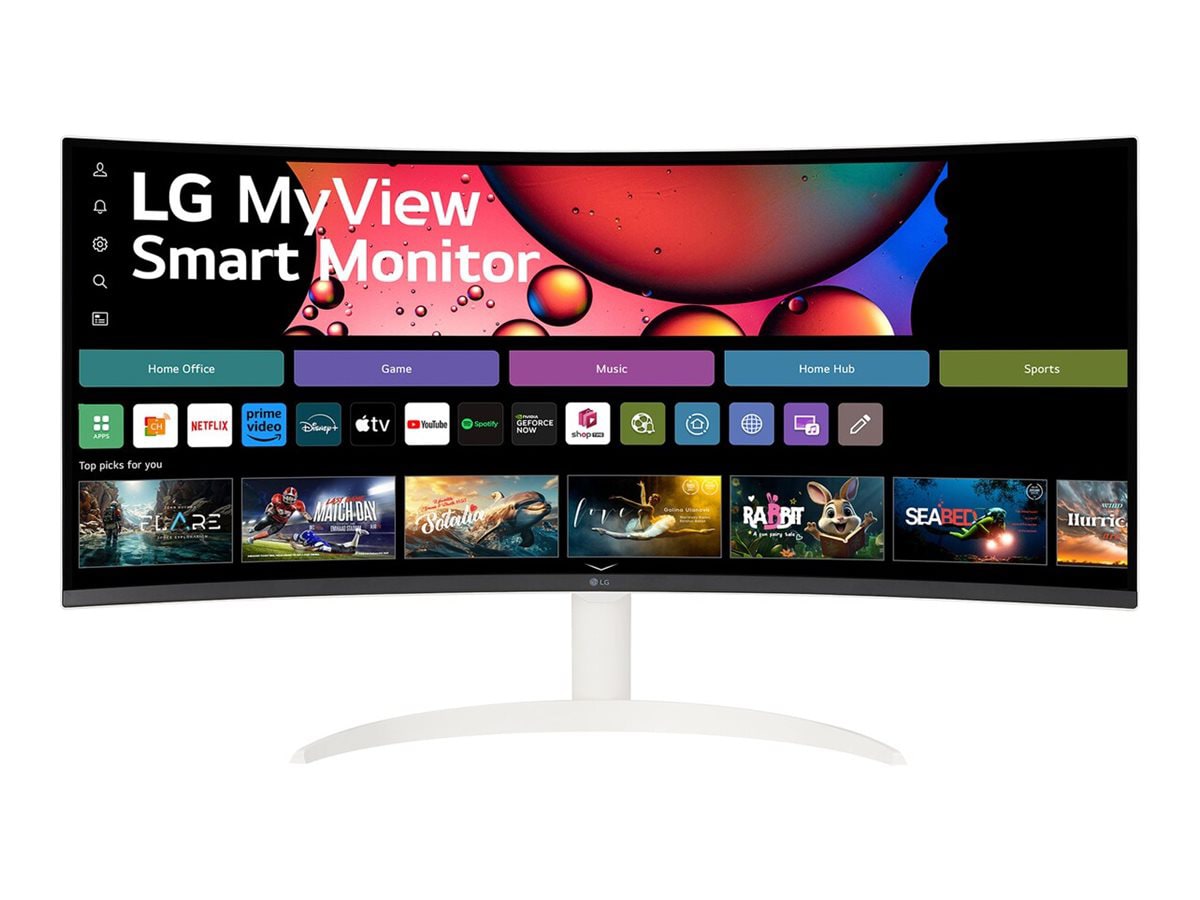 LG MyView 34SR60QC-W 34" Class UW-QHD Curved Screen Smart LED Monitor - 21:9