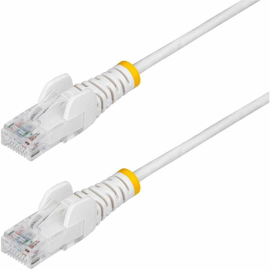 StarTech.com 50ft White Slim CAT6 Ethernet Cable, Snagless RJ45, LSZH, 28AWG Bare Copper, Slim Network Patch Cord