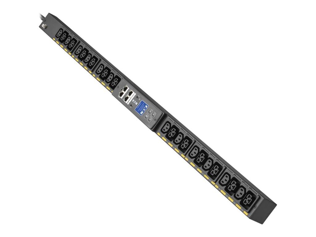 Eaton G4 Single-Phase Managed Rack PDU G4, 100-240V, 24 Outlets, 16A, 3.8kW, C20/L6-20 Input, 10 ft. Cord, 0U Vertical -