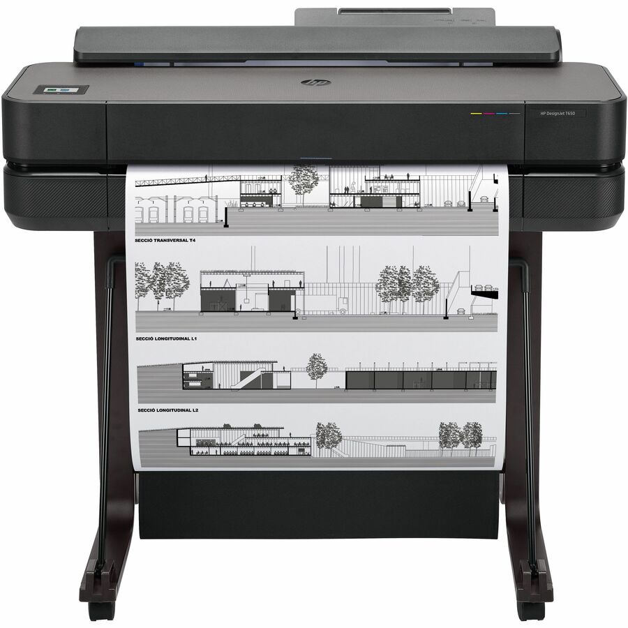 Thumbnail 2 of 10 for HP Designjet T650 A0 Inkjet Large Format Printer - Includes Printer - 24" Print Width - Color - TAA Compliant