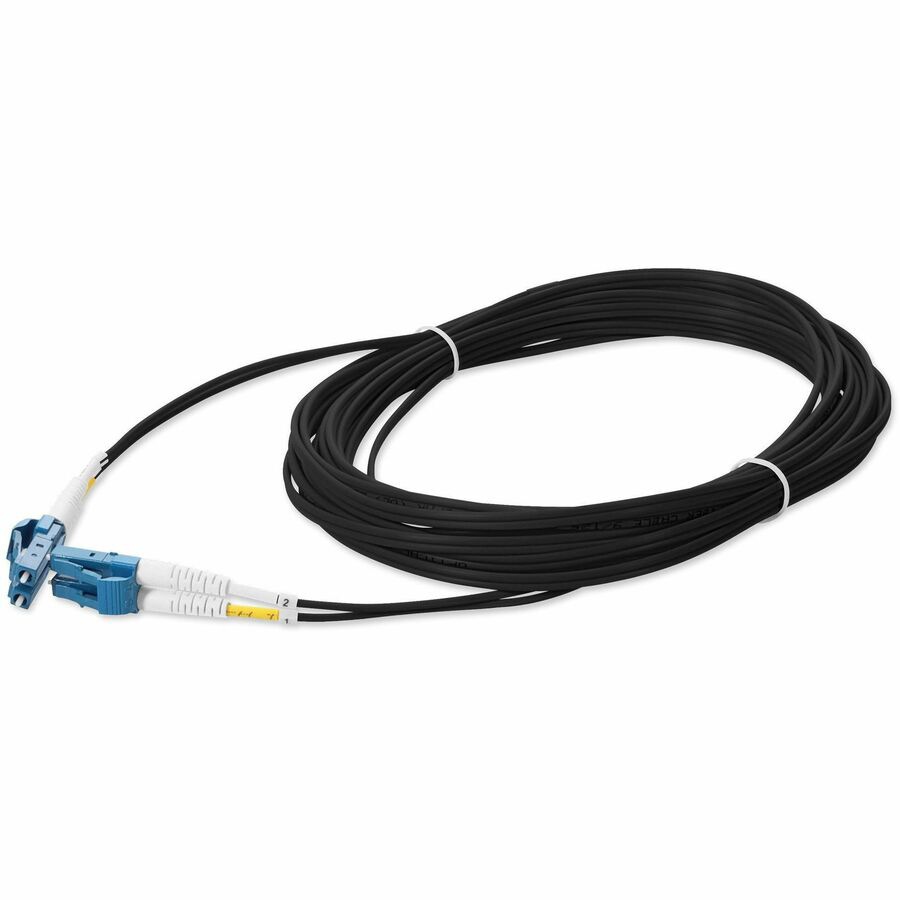Proline 2m LC to LC Black OS2 Duplex OFNR (Riser-Rated) SMF Fiber Patch Cable