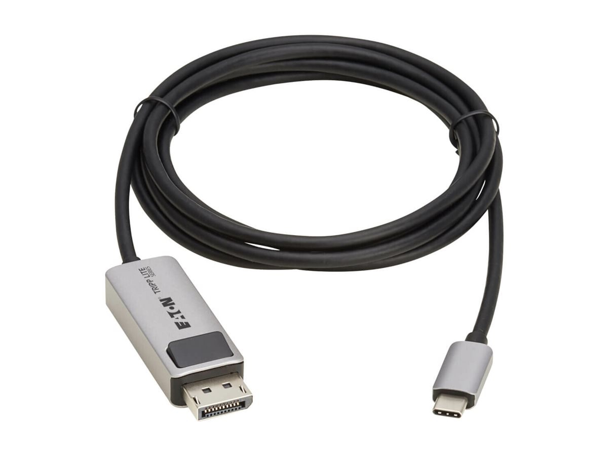 Eaton Tripp Lite Series USB-C to DisplayPort Active Adapter Cable M/M 8K 60 Hz 4K 144 Hz HDR 4:4:4 HDCP 2.3 Black 6 ft
