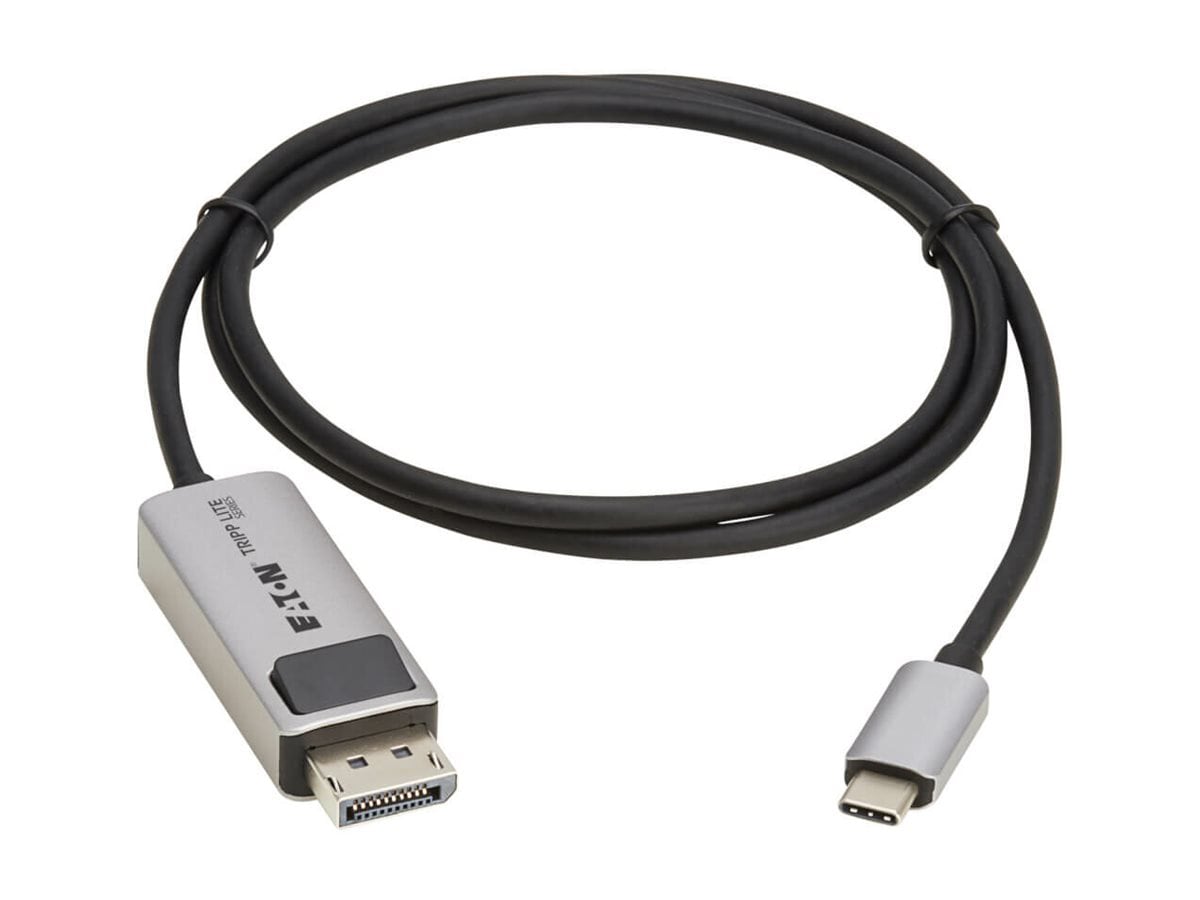 Eaton Tripp Lite Series USB-C to DisplayPort Active Adapter Cable M/M 8K 60 Hz 4K 144 Hz HDR 4:4:4 HDCP 2.3 Black 3 ft