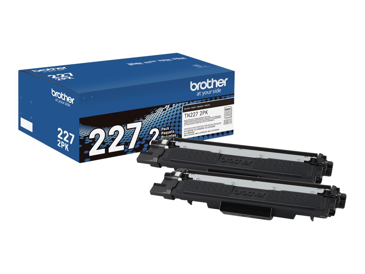 Brother TN227 2PK - 2-pack - High Yield - black - original - toner cartridg