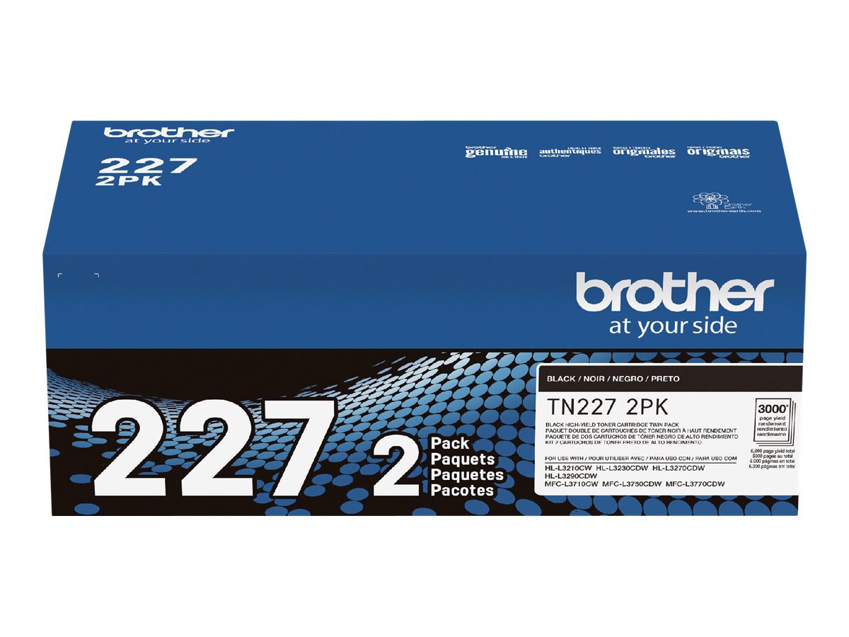 Thumbnail 2 of 4 for Brother TN227 2PK - 2-pack - High Yield - black - original - toner cartridge