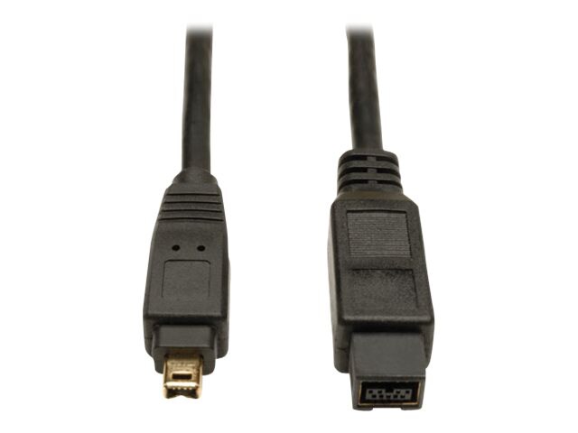 Tripp Lite 6ft Hi-Speed FireWire IEEE Cable-800Mbps with Gold Plated Connectors 9pin/4pin M/M 6' - IEEE 1394 cable -