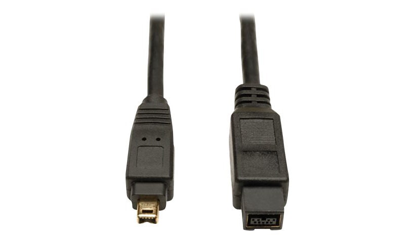 Tripp Lite 6ft Hi-Speed FireWire IEEE Cable-800Mbps with Gold Plated Connectors 9pin/4pin M/M 6' - IEEE 1394 cable -