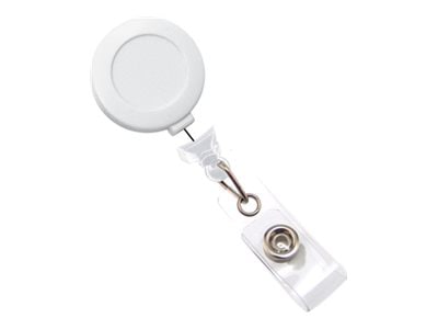 Brady People ID badge reel - 1.26 in diameter - white