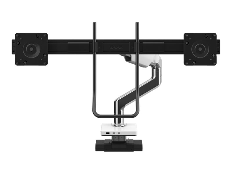 Humanscale M8.1 mounting kit - for 2 monitors - polished aluminum with white trim