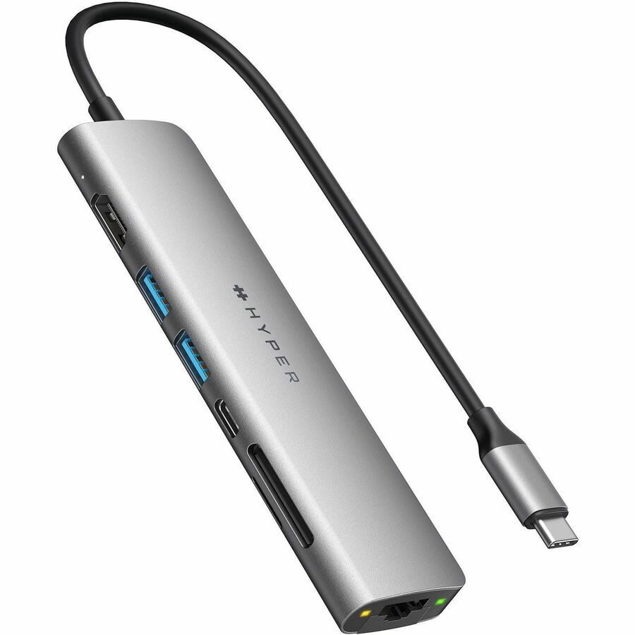 Hyper Slab 7-In-1 USB-C Hub - Grey