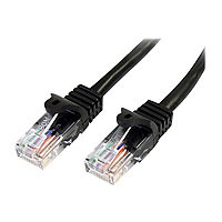 StarTech.com Cat5e Ethernet Cable 15 ft Black - Cat 5e Snagless Patch Cable