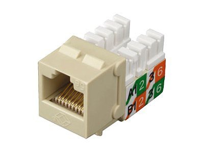 Black Box GigaBase2 CAT5e Office White RJ45 110 Keystone Jack ETL 25-Pack