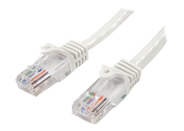 StarTech.com 50 ft White Cat5e / Cat 5 Snagless Patch Cable 50ft