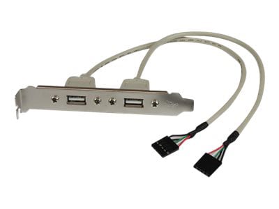 StarTech.com 2 Port USB A Female Slot Plate Adapter - USB Panel