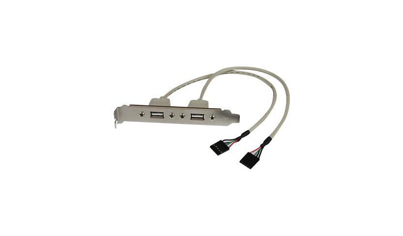 StarTech.com 2 Port USB A Female Slot Plate Adapter Cable