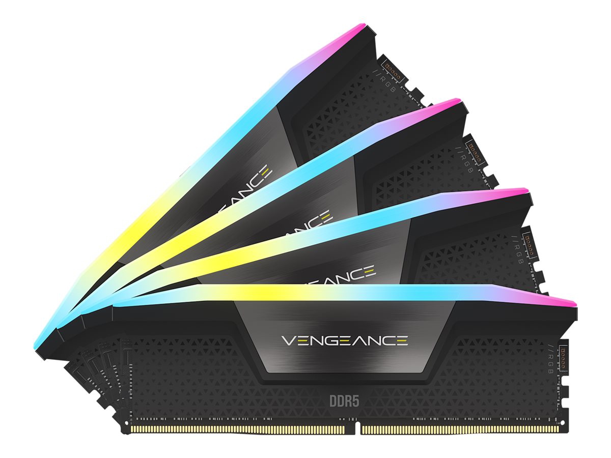 CORSAIR Vengeance RGB - DDR5 - kit - 96 GB: 4 x 24 GB - DIMM 288-pin - 3200 MHz / PC5-51200 - unbuffered
