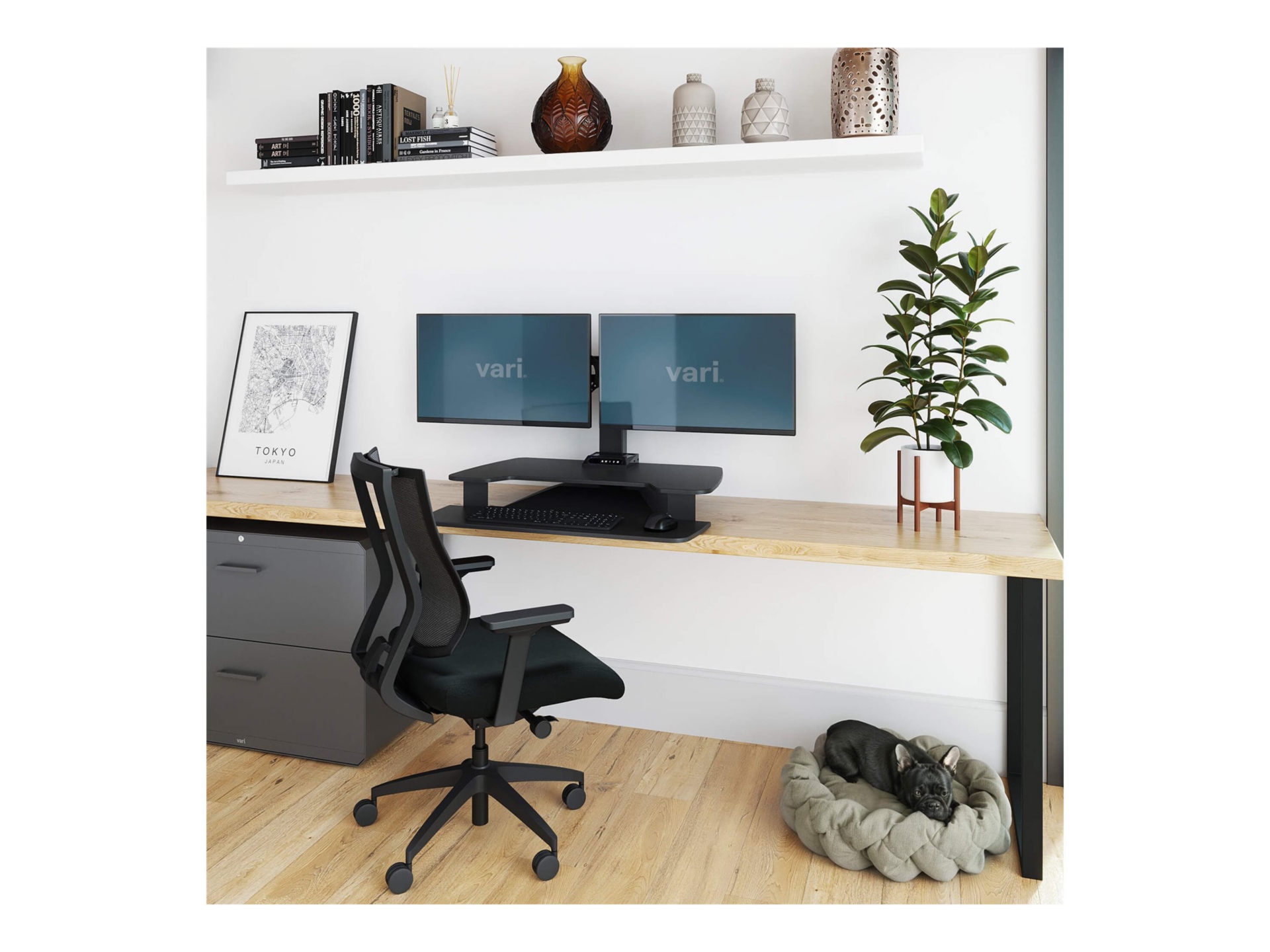 Thumbnail 6 of 7 for VARIDESK Premier - standing desk converter - black