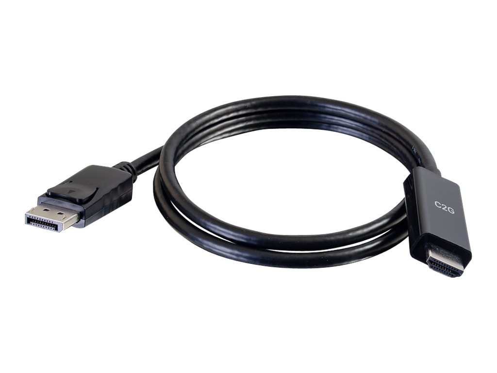 C2G 10ft DisplayPort to HDMI Cable - DP to HDMI Adapter Cable - DisplayPort 1.2 HDMI 2.0 - 4K 60Hz - M/M - adapter cable