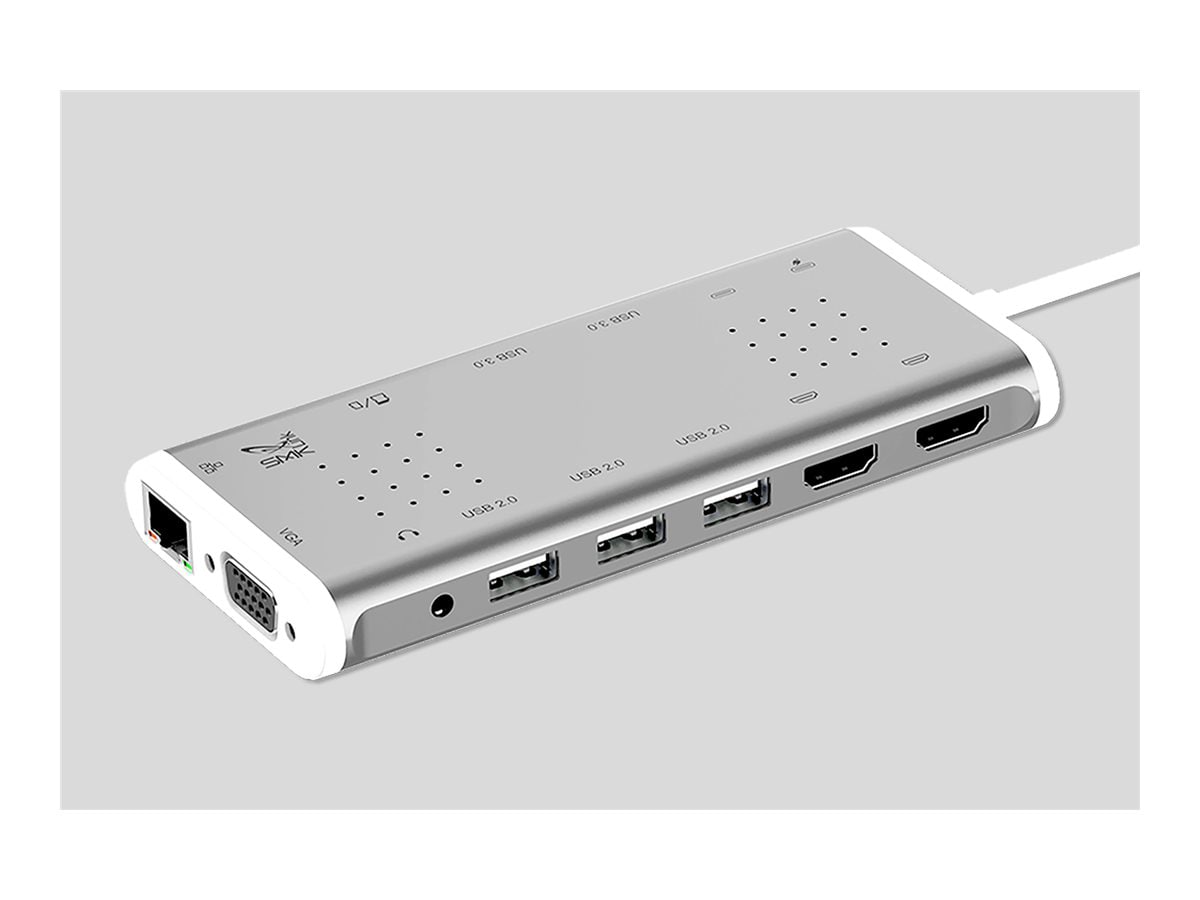 SMK-Link USB-C 100W 14-Port Mini Docking Station with Dual 4K Multi-Stream