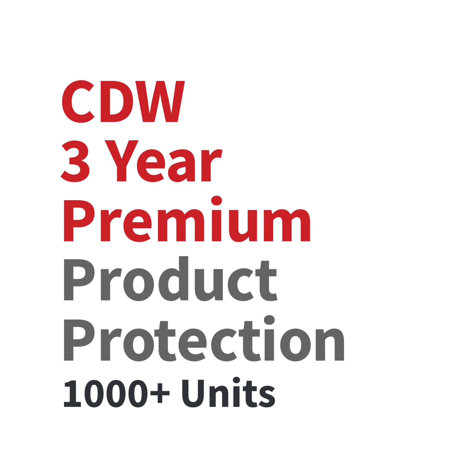CDW 3YR Premium Product Protection Plan-Laptop 1000+ Qty-Device Value $1000-$1249.99-Requires 1 YR Manufacturer Warranty