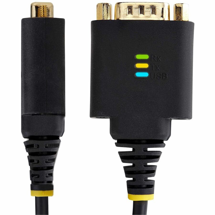 Thumbnail 2 of 8 for StarTech.com 1ft/30cm USB to RS232 Serial Adapter Cable, COM Retention, FTDI, Changeable Nut/Screws, Windows/macOS/Linux