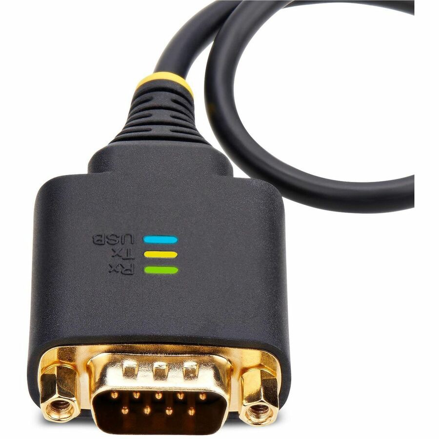 Thumbnail 4 of 8 for StarTech.com 1ft/30cm USB to RS232 Serial Adapter Cable, COM Retention, FTDI, Changeable Nut/Screws, Windows/macOS/Linux